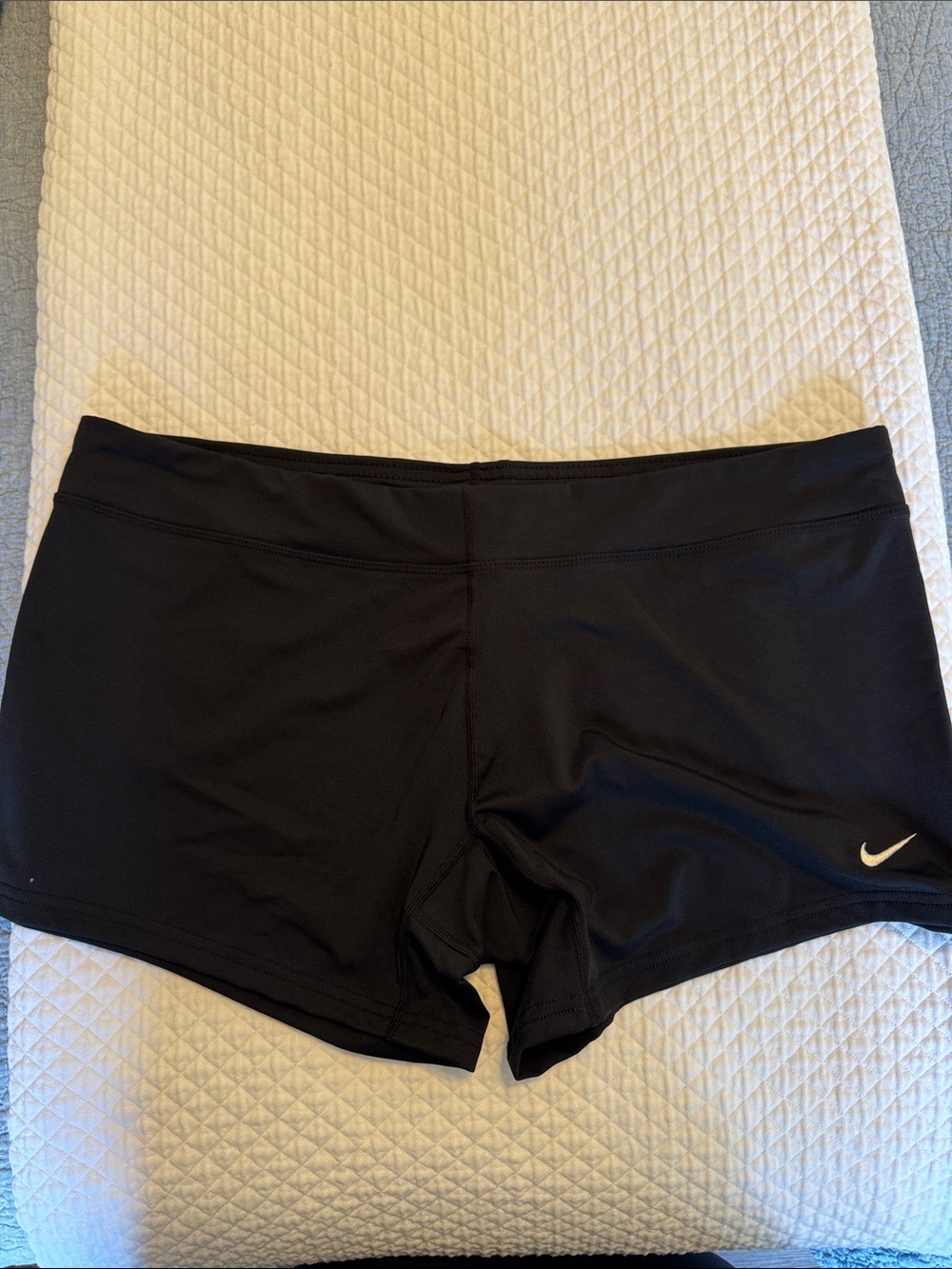 Nike Black Women's Athletic Shorts with Small Swoosh